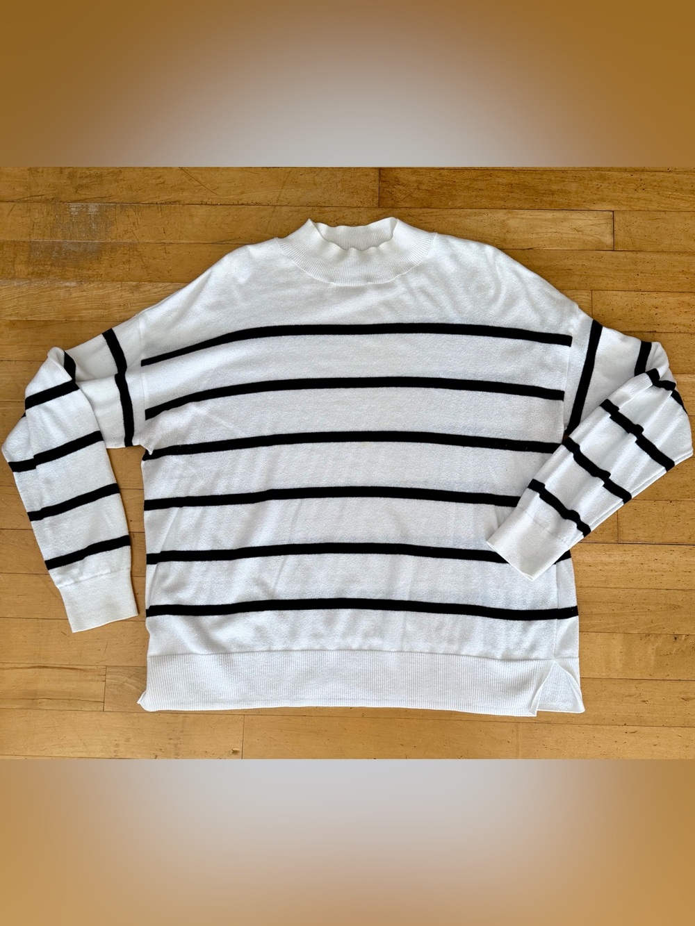 Old Navy Nautical Crewneck Sweater with Black Stripes